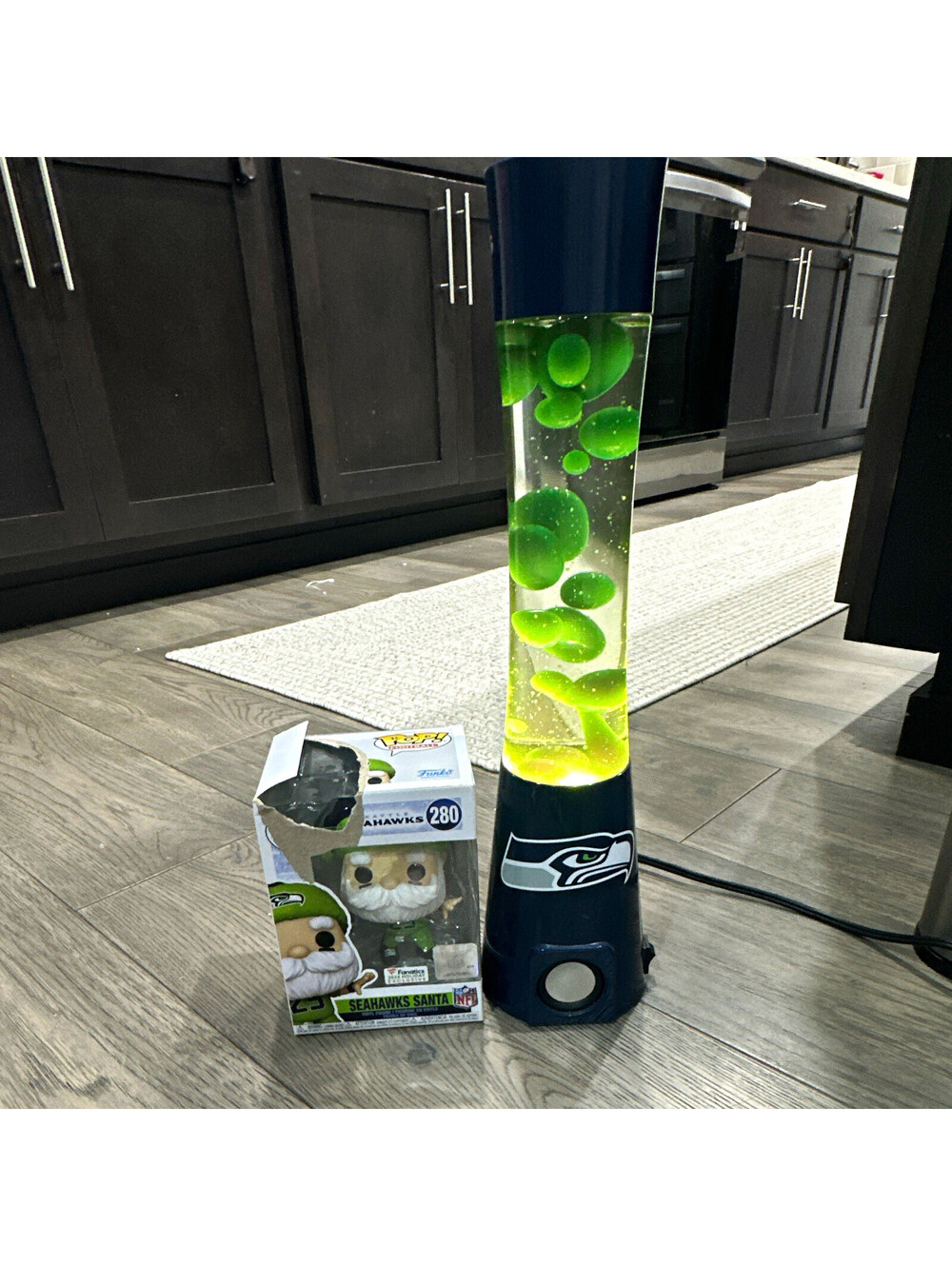 Sporticulture Seattle Seahawks Magma Lamp with Bluetooth Speaker and Funko Pop